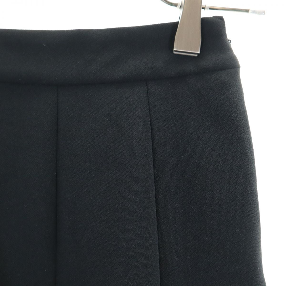 LANVIN ランバン 日本製 ミディ丈 フレアスカート 36 黒 レディース