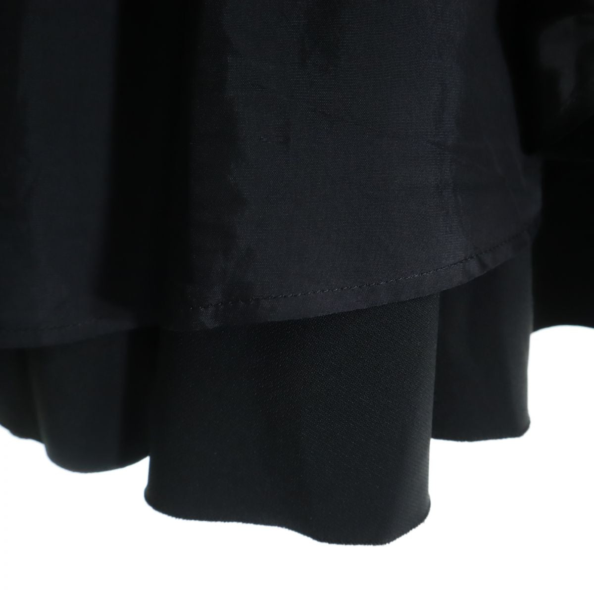 LANVIN ランバン 日本製 ミディ丈 フレアスカート 36 黒 レディース