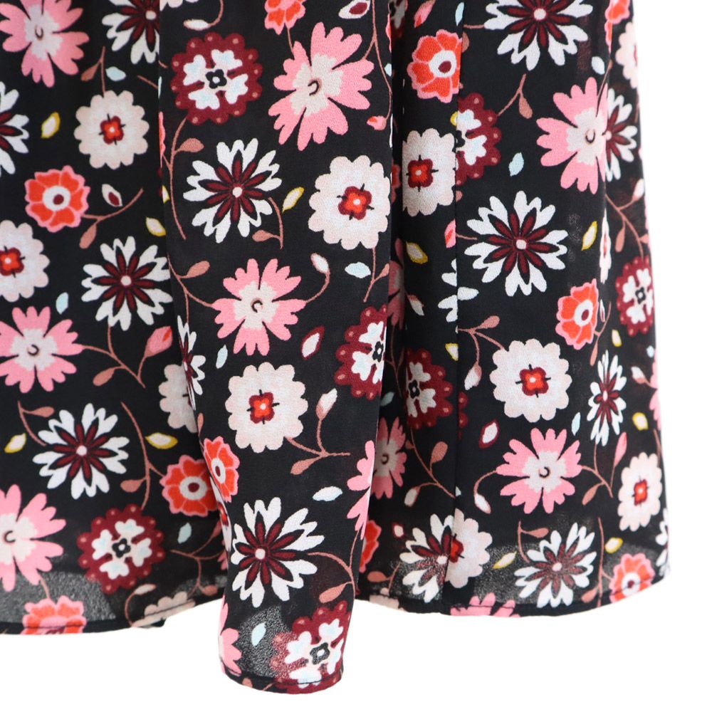 Kate Spade ケイトスペード 花柄 ミニ丈 フレアスカート 0 ブラック NEW YORK レディース