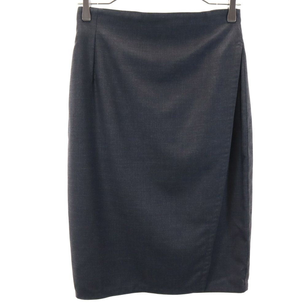 Gianni Versace ジャンニヴェルサーチ イタリア製 ミニ丈 ラップスカート 40 ブラック系 レディース