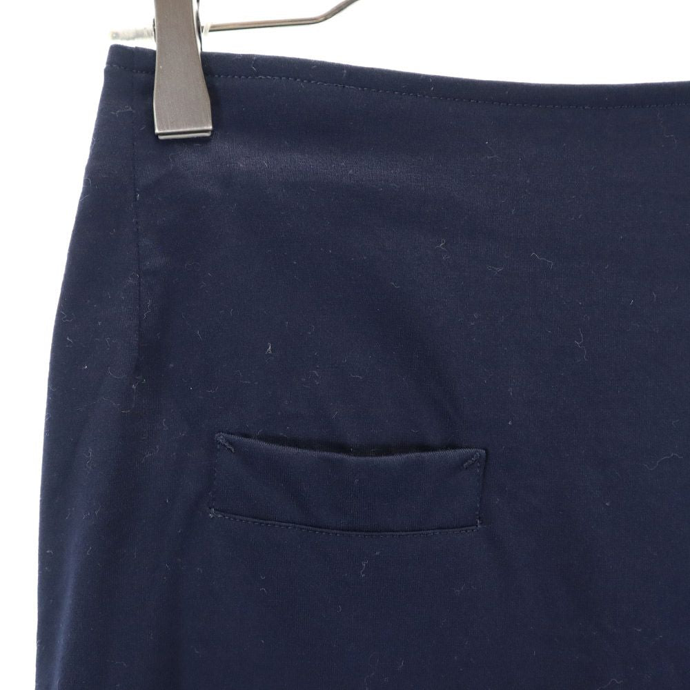 Yohji Yamamoto ヨウジヤマモト 日本製 ロング丈 シワ加工 フレアスカート 1 ネイビー レディース