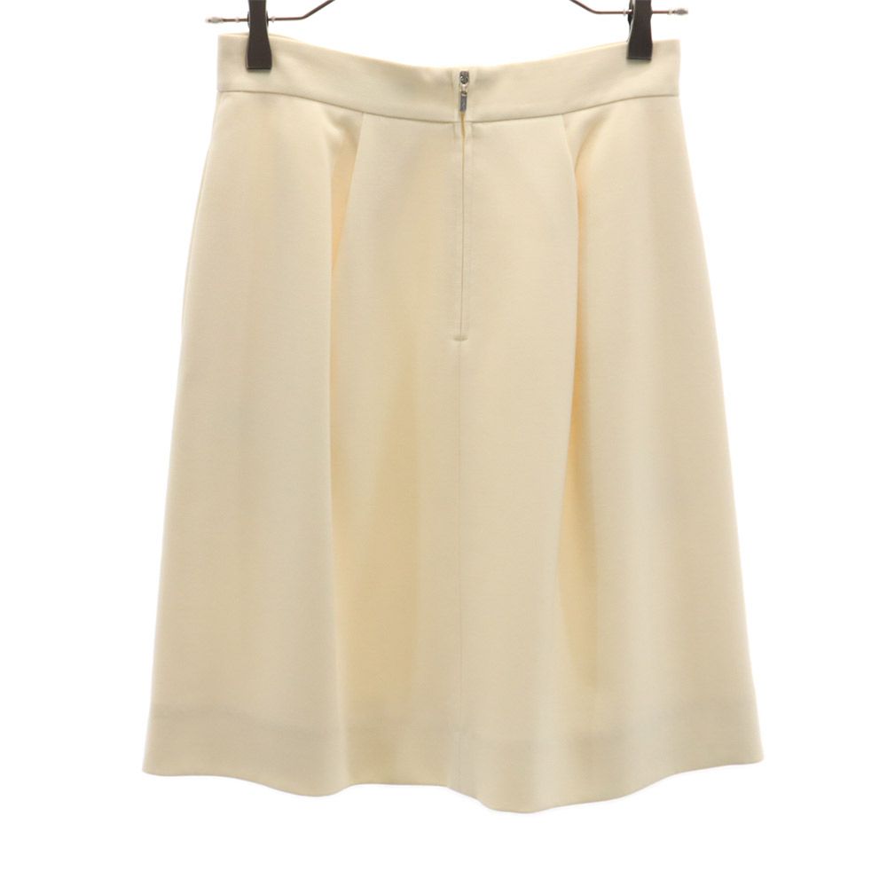 FOXEY フォクシー 日本製 ウールブレンド ミディ丈 台形 スカート 38 アイボリー系 レディース