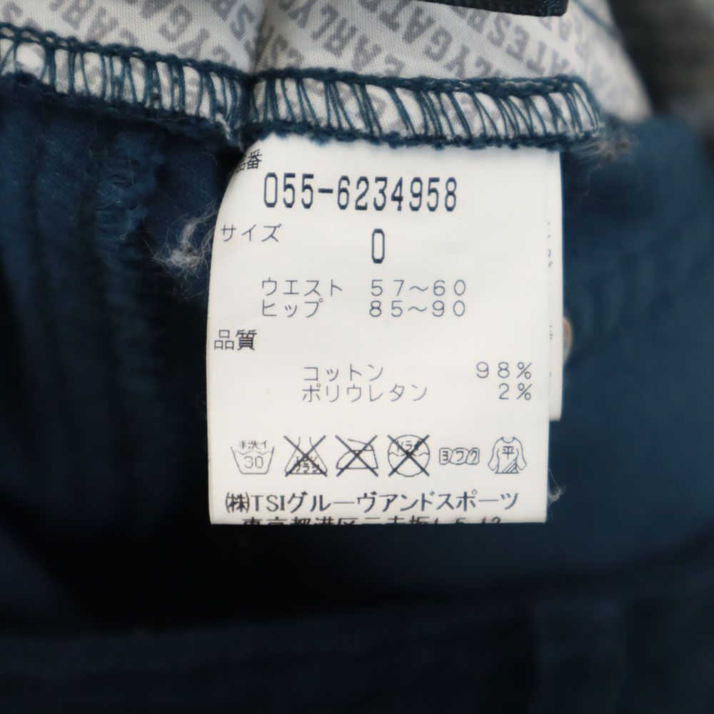 PEARLY GATES パーリーゲイツ ゴルフ コーデュロイ ミニスカート 0 ブルー系 レディース