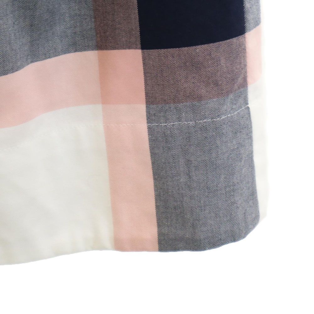BLUE LABEL CRESTBRIDGE ブルーレーベルクレストブリッジ 日本製 チェック柄 ミニ丈 ギャザースカート 36 ピンク系 レディース