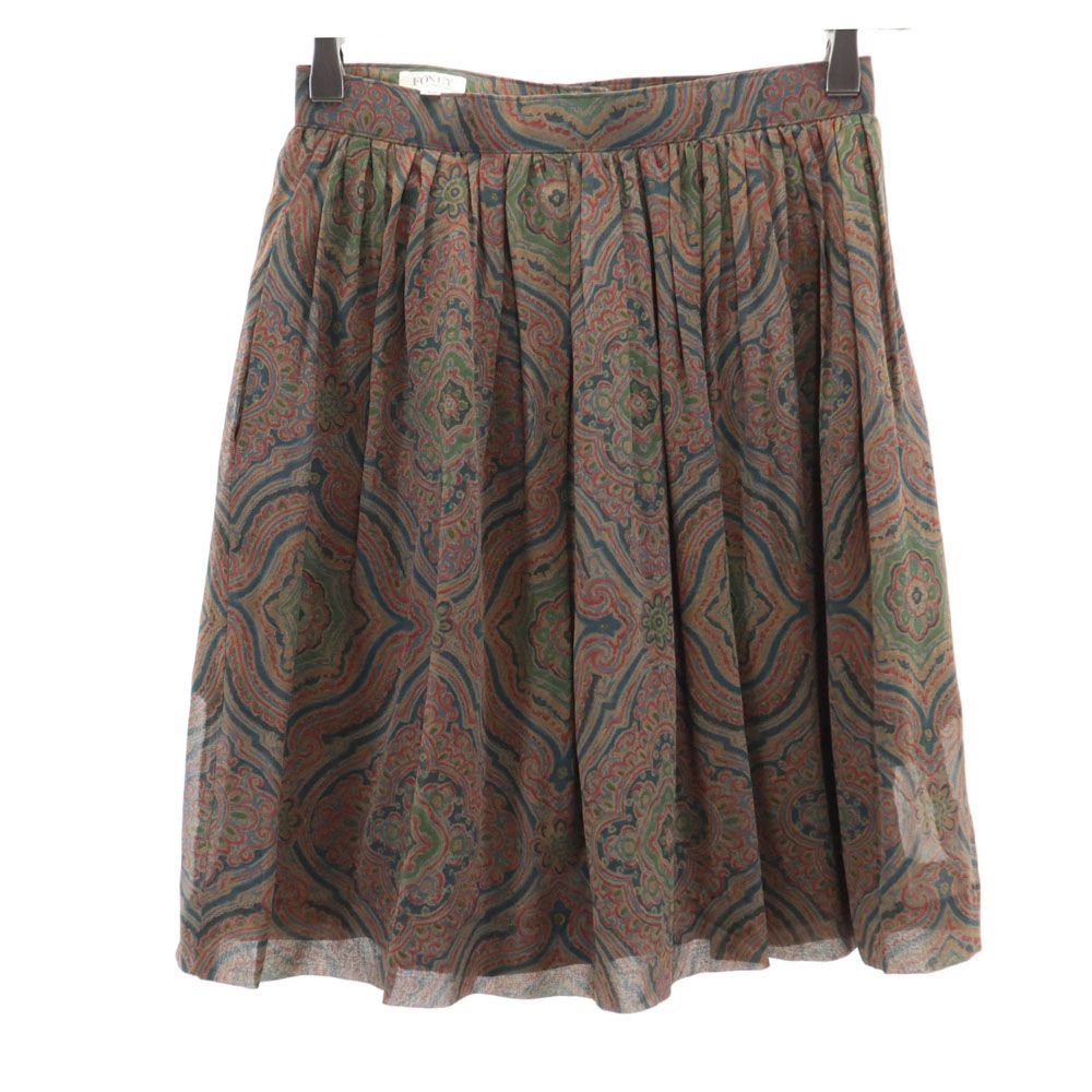 FOXEY フォクシー 日本製 総柄 ミニ丈 フレアスカート 40 レディース
