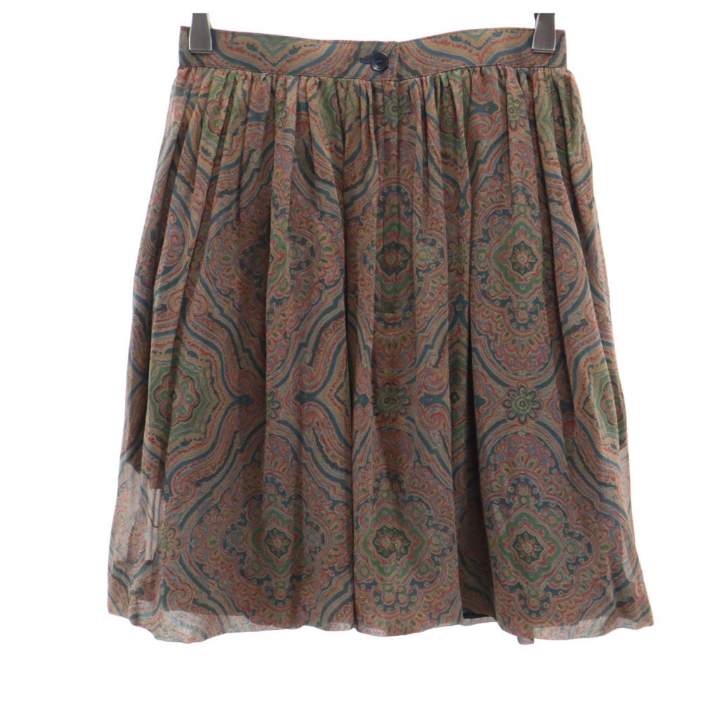 FOXEY フォクシー 日本製 総柄 ミニ丈 フレアスカート 40 レディース