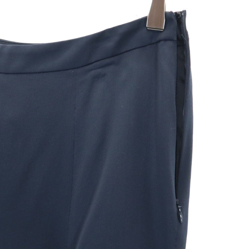 MAX MARA マックスマーラ シルク100％ ミディ丈 フレアスカート 36 ネイビー レディース
