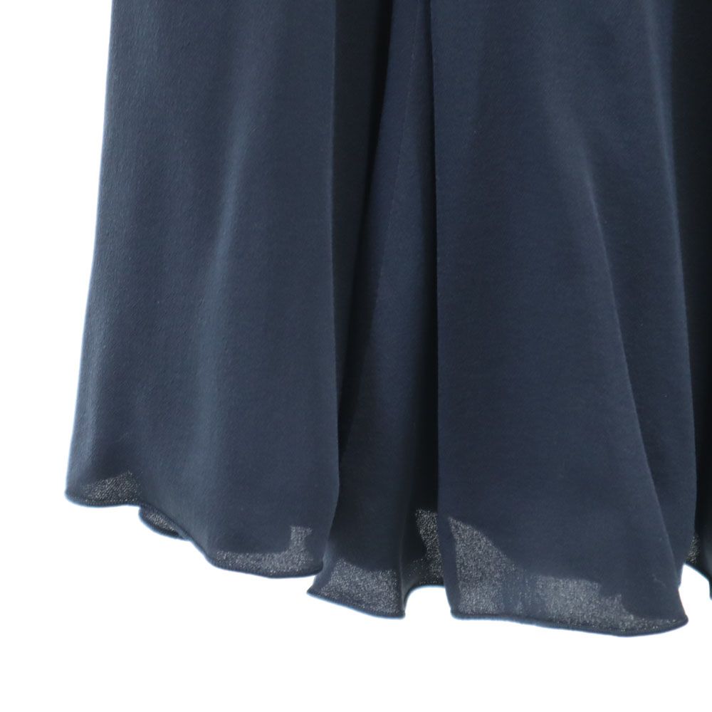 MAX MARA マックスマーラ シルク100％ ミディ丈 フレアスカート 36 ネイビー レディース