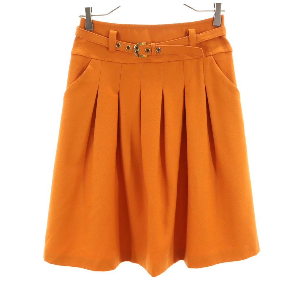 MICHAEL MICHAEL KORS マイケルマイケルコース 日本製 ウールブレンド ミディ丈 スカート 4 オレンジ レディース