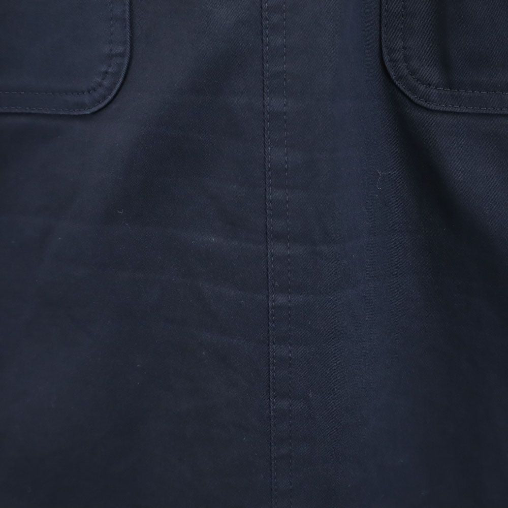 BURBERRY BLUE LABEL CRESTBRIDGE バーバリーブルーレーベルクレストブリッジ 三陽商会 ミモレ丈 スカート 38 ネイビー サイドジップ ベルト付き レディース