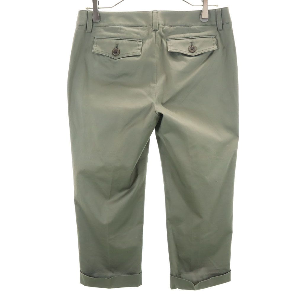 BURBERRY LONDON バーバリーロンドン ストレッチ クロップドパンツ 40 カーキ レディース