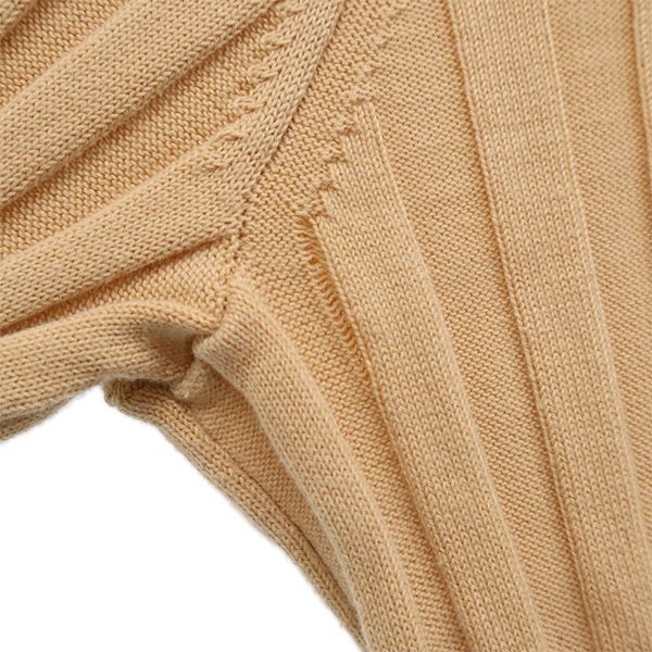 アルマーニコレッツォーニ イタリア製 7分袖 ニット 40 ベージュ ARMANI COLLEZIONI セーター レディース