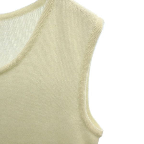 Rene INTERNATIONAL ルネインターナショナル ノースリーブ ニット 38 ホワイト セーター レディース