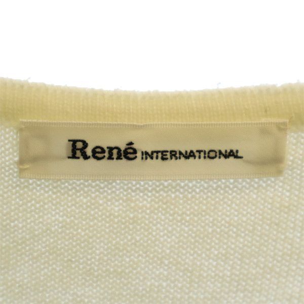Rene INTERNATIONAL ルネインターナショナル ノースリーブ ニット 38 ホワイト セーター レディース