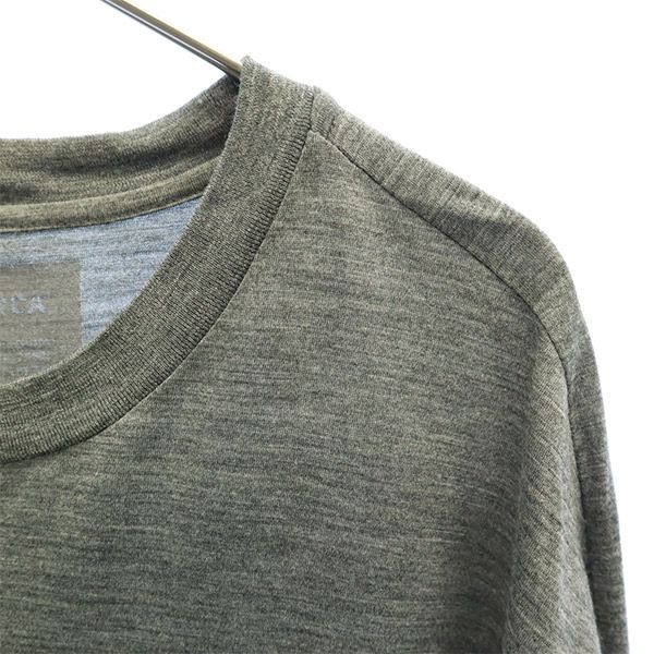 DUVETICA デュベティカ 日本製 ウール 長袖 Tシャツ グレー カットソー メンズ