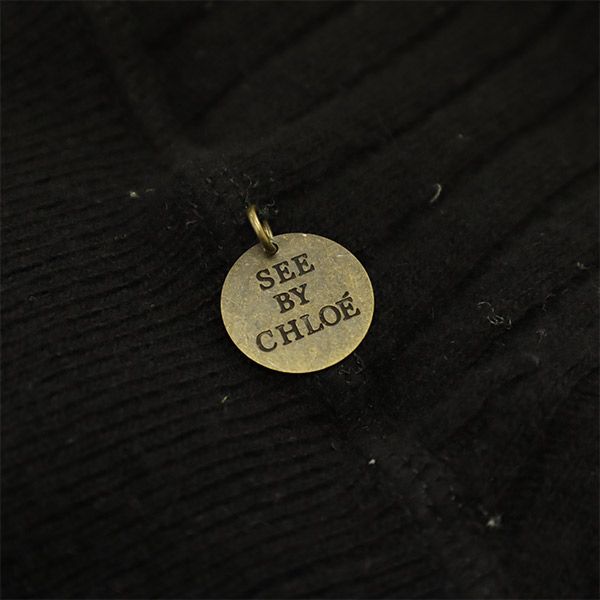 SEE BY CHLOE シーバイクロエ ウールブレンド 長袖 カーディガン USA2 ブラック レディース