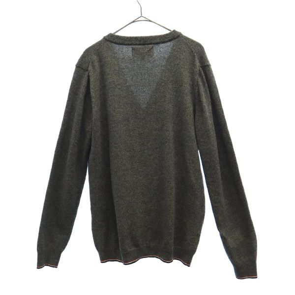 Psycho Bunny サイコバニー ウール ワンポイントワッペン ゴルフ 長袖 ニットカーディガン S グレー系 メンズ