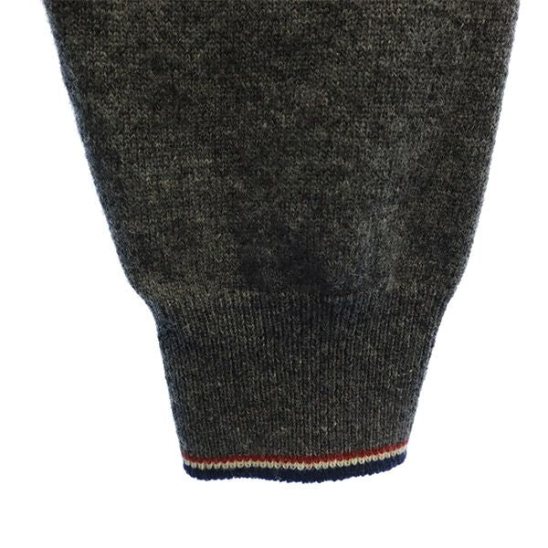 Psycho Bunny サイコバニー ウール ワンポイントワッペン ゴルフ 長袖 ニットカーディガン S グレー系 メンズ