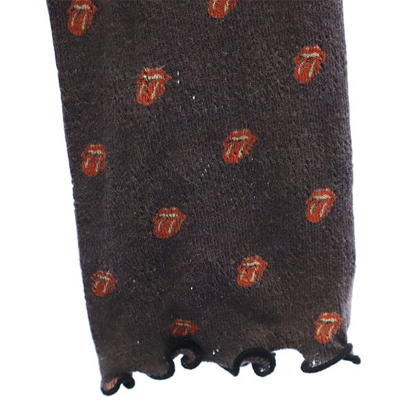 ヒステリックグラマー ローリングストーン コラボ 総柄 長袖 ニットカーディガン FREE グレー HYSTERIC GLAMOUR レディース