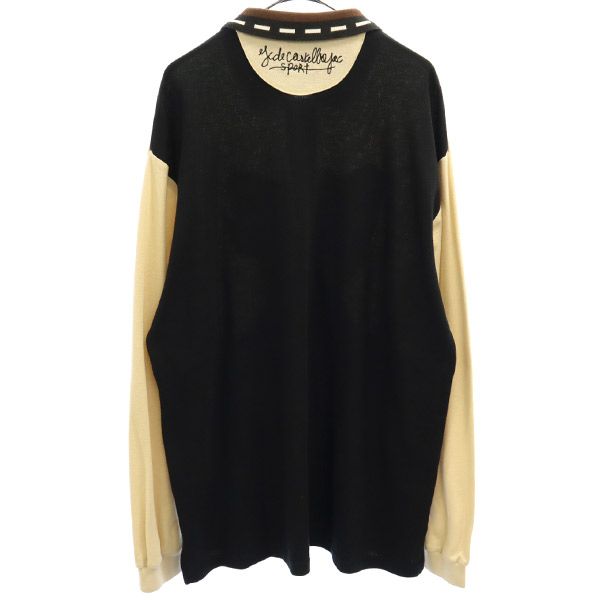 CASTELBAJAC SPORT カステルバジャック スポーツ ワッペン 長袖 ポロシャツ 4 ベージュ 鹿の子地 メンズ