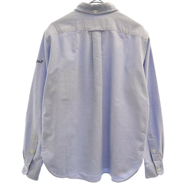 FAT エフエーティー ワンポイントロゴ刺繍 長袖 ボタンダウンシャツ TITICH ブルー メンズ