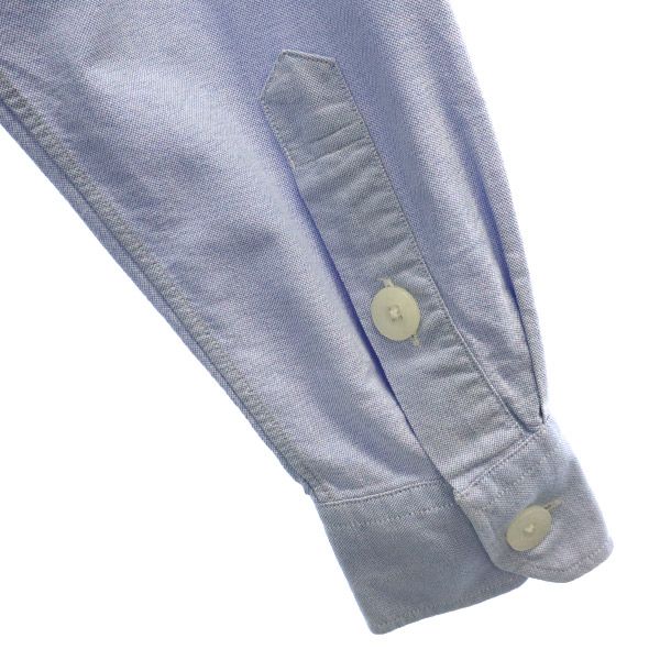 FAT エフエーティー ワンポイントロゴ刺繍 長袖 ボタンダウンシャツ TITICH ブルー メンズ