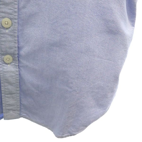 FAT エフエーティー ワンポイントロゴ刺繍 長袖 ボタンダウンシャツ TITICH ブルー メンズ