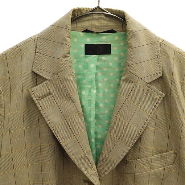 Paul Smith BLACK ポールスミスブラック チェック柄 テーラードジャケット 40 ベージュ系 レディース