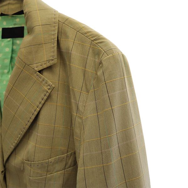Paul Smith BLACK ポールスミスブラック チェック柄 テーラードジャケット 40 ベージュ系 レディース