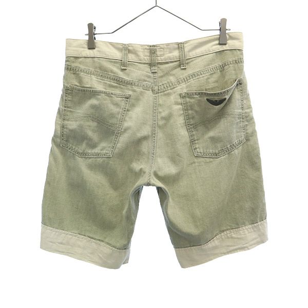 ARMANI JEANS アルマーニジーンズ デニムショートパンツ W30 ブルー ボタンフライ メンズ