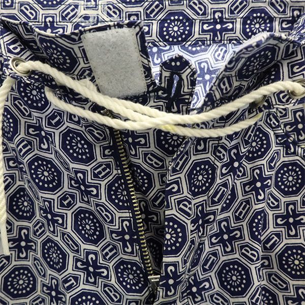 BEDWIN & THE HEARTBREAKERS ベドウィンアンドザハートブレイカーズ 日本製 総柄 ショートパンツ 2 ネイビー系 サーフパンツ メンズ