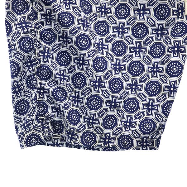 BEDWIN & THE HEARTBREAKERS ベドウィンアンドザハートブレイカーズ 日本製 総柄 ショートパンツ 2 ネイビー系 サーフパンツ メンズ