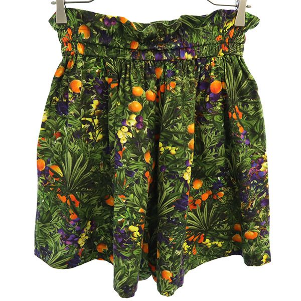 WHITE MOUNTAINEERING ホワイトマウンテニアリング 17ss 日本製 ボタニカル柄 ショートパンツ XS グリーン系 キュロット レディース