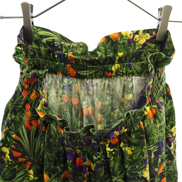 WHITE MOUNTAINEERING ホワイトマウンテニアリング 17ss 日本製 ボタニカル柄 ショートパンツ XS グリーン系 キュロット レディース