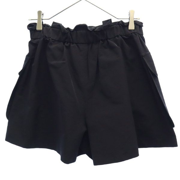 ランバンオンブルー ショートパンツ 38 ブラック LANVIN en Bleu キュロット レディース