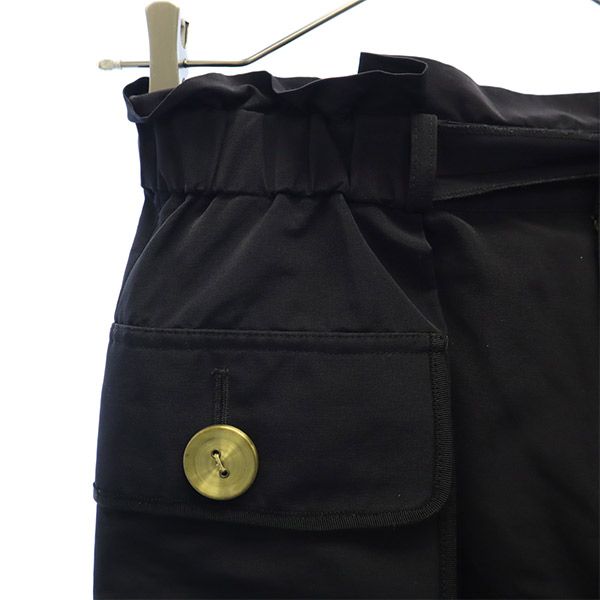 ランバンオンブルー ショートパンツ 38 ブラック LANVIN en Bleu キュロット レディース