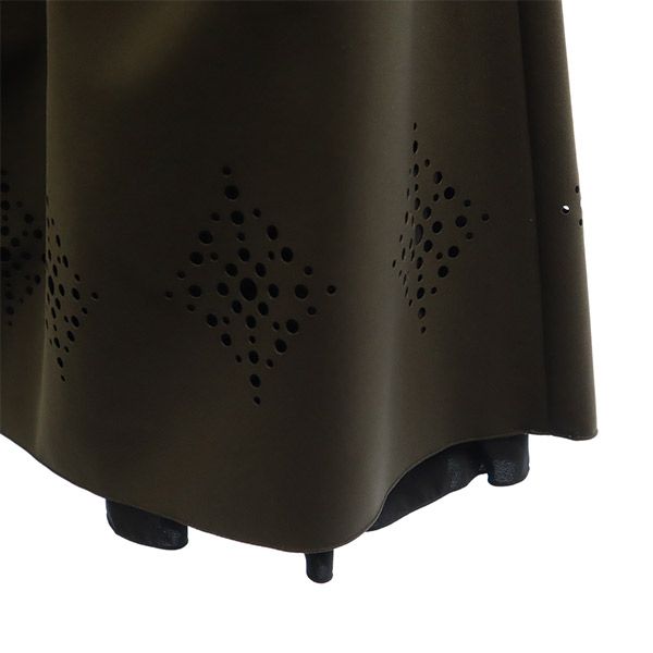 FOXEY NEW YORK フォクシー ニューヨーク ミディ丈 タック フレアスカート 40 ブラウン レディース