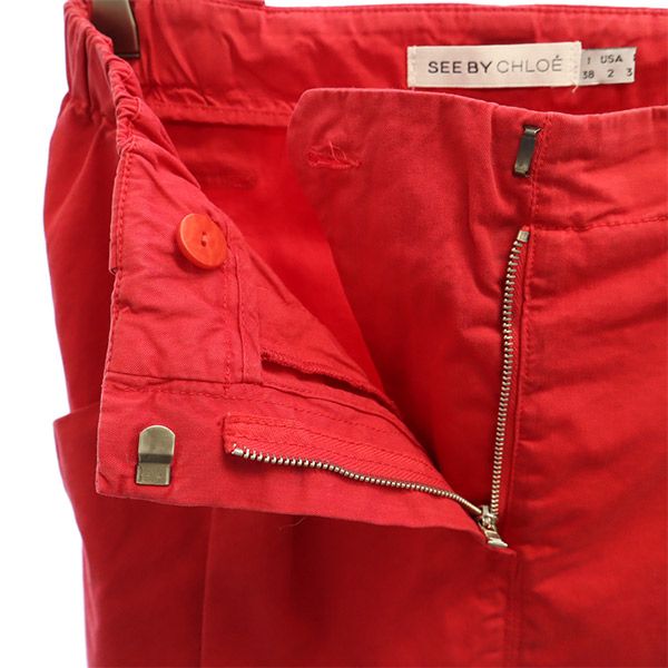 SEE BY CHLOE シーバイクロエ ミニ丈 スカート 2 レッド レディース
