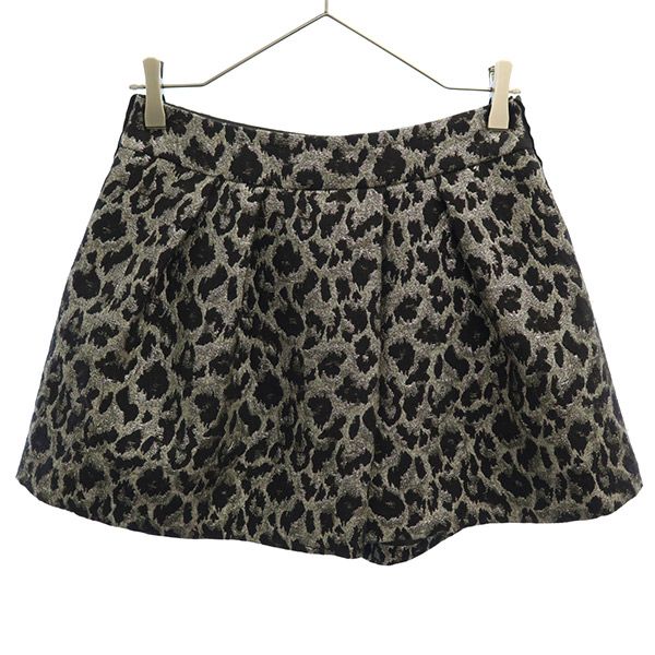 ランバンオンブルー レオパード柄 ショートパンツ 36 シルバー系 LANVIN en Bleu レディース