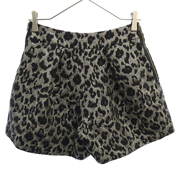 ランバンオンブルー レオパード柄 ショートパンツ 36 シルバー系 LANVIN en Bleu レディース