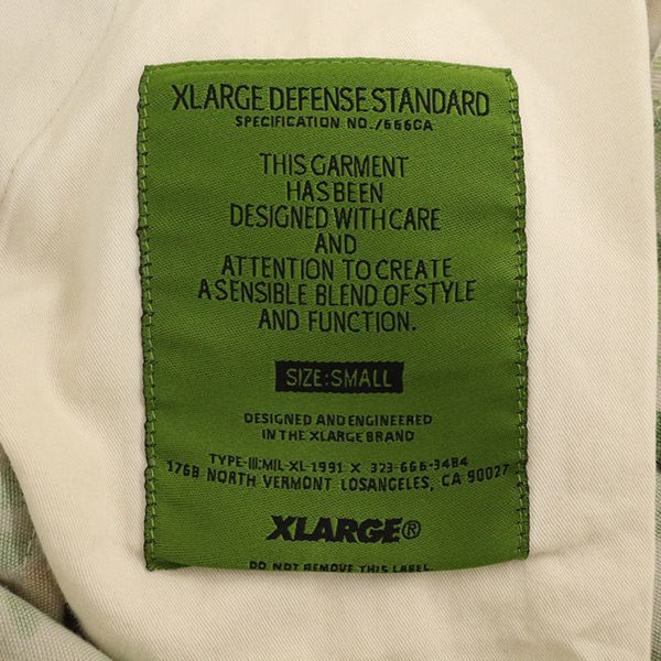 XLARGE エクストララージ 総柄 カーゴショートパンツ S グリーン系 メンズ