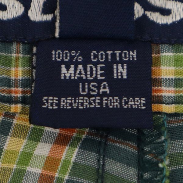STUSSY ステューシー 90s USA製 チェック柄 カーゴショートパンツ w30 グリーン系 メンズ