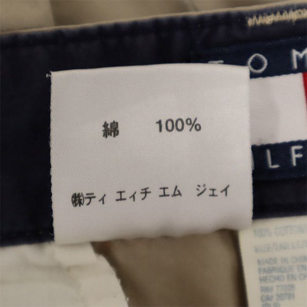 TOMMY HILFIGER トミーヒルフィガー 90s フラッグタグ 刺繍 チノショートパンツ L ベージュ メンズ