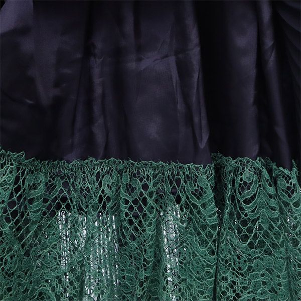 レース ミニ丈 ラップスカート グリーン系 巻きスカート レディース