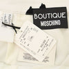 未使用 ブティックモスキーノ 総柄 タック ミニスカート 38 ホワイト×ブラック BOUTIQUE MOSCHINO レディース