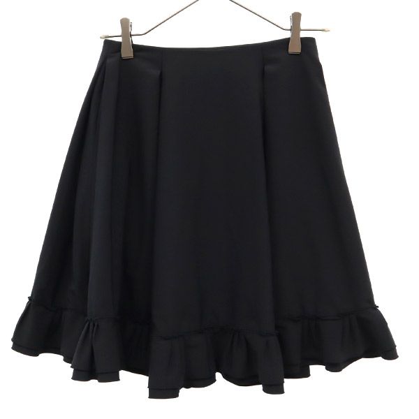 FOXEY NEW YORK フォクシーニューヨーク フリル フリル ミニスカート 40 ブラック レディース