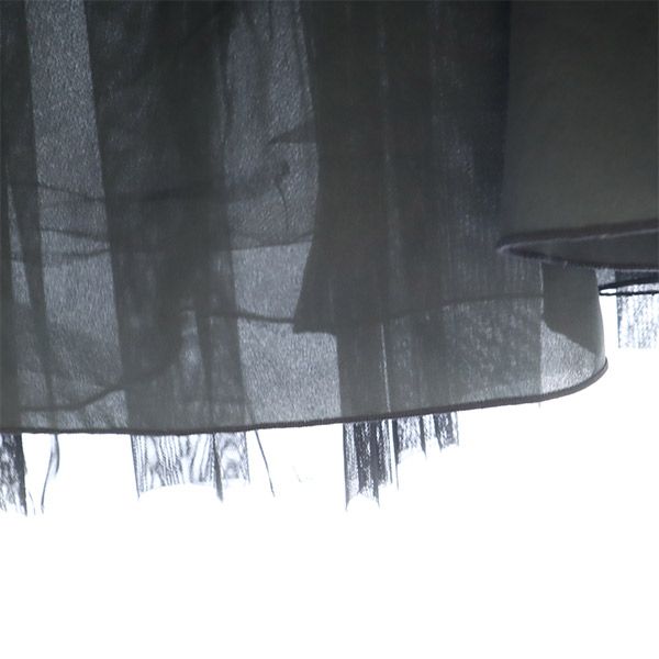 FOXEY フォクシー ミディ丈 チュール スカート 40 ブラック レディース