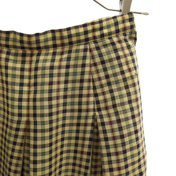 Burberrys バーバリーズ チェック柄 ミディ丈 ボックス プリーツスカート ベージュ系 レディース