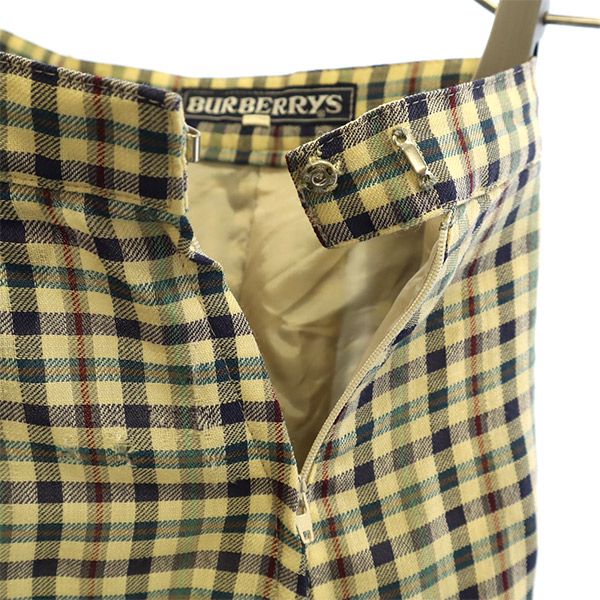Burberrys バーバリーズ チェック柄 ミディ丈 ボックス プリーツスカート ベージュ系 レディース