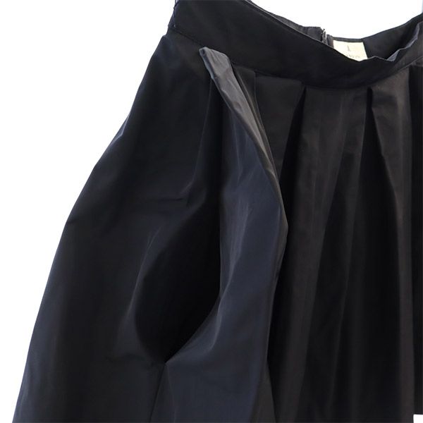 LANVIN en Bleu ランバンオンブルー タック ミニスカート 36 ネイビー レディース